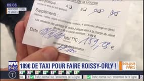 Paris: 189 euros de taxi pour faire Roissy-Orly