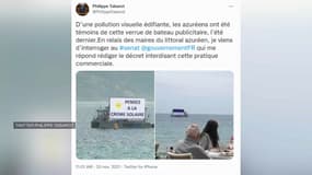 Le sénateur Philippe Tabarot a réclamé des actions contre la publicité en mer.