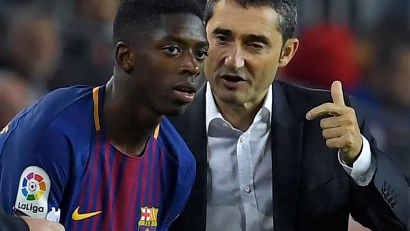 Ousmane Dembélé et Ernesto Valverde