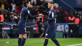 Mauro Icardi et Edinson Cavani