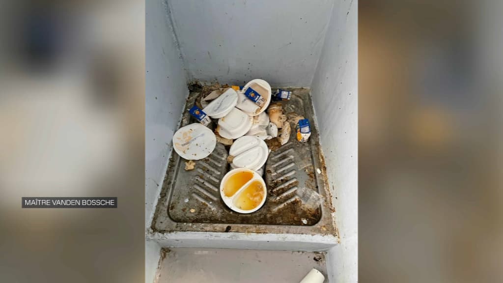 Des sanitaires bouchés par des déchets dans le commissariat de Roubaix