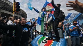 Rues de Naples avant Napol-Salernitana