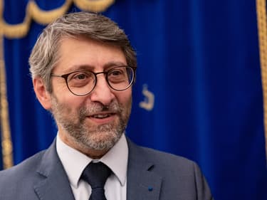 Le grand rabbin de France Haïm Korsia le 6 juin 2021, jour de sa réélection