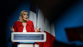 Marine Le Pen, candidate RN à la présidentielle, en meeting à Avignon, le 14 avril 2022M