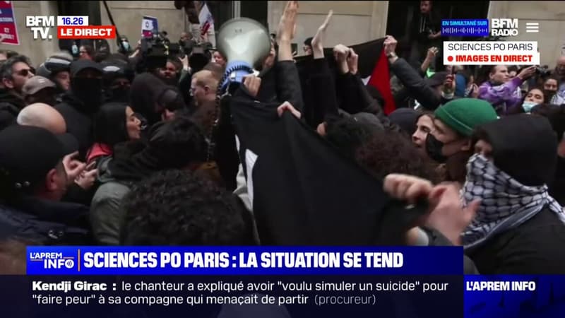 La situation se tend à Sciences Po Paris depuis l'arrivée d'un autre groupe de manifestants