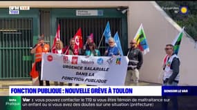 Toulon: les syndicats de la fonction publique manifestent pour la hausse des salaires