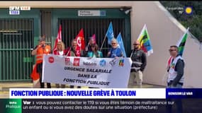 Toulon: les syndicats de la fonction publique manifestent pour la hausse des salaires