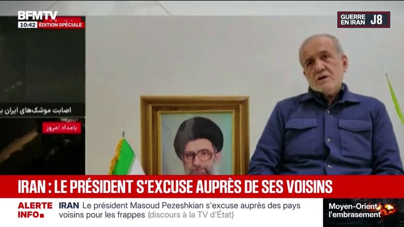 Guerre au Moyen-Orient: le président iranien s'excuse auprès des pays voisins pour les frappes
