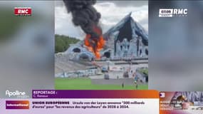 En Belgique, les images de l'incendie qui a ravagé la scène principale du festival de Tomorrowland