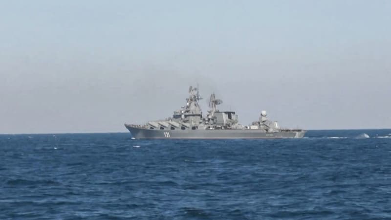 Guerre en Ukraine: le croiseur russe Moskva 