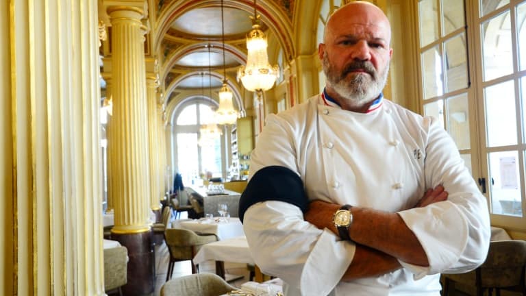 Philippe Etchebest dans son restaurant "Le Quatrième Mur" à Bordeaux le 30 septembre 2020
