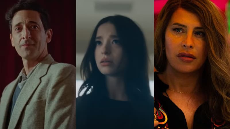 Adrien Brody dans "The Brutalist", Mikey Madison dans "Anora" et Karla Sofía Gascón dans "Emilia Pérez"