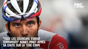 "Tous les coureurs étaient terrorisés" admet Pinot après sa chute sans gravité 