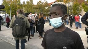 Pape Byram, élève au collège où exerçait Samuel Paty, le 17 octobre 2020