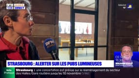Strasbourg: des militants écologistes dénoncent les pubs lumineuses la nuit