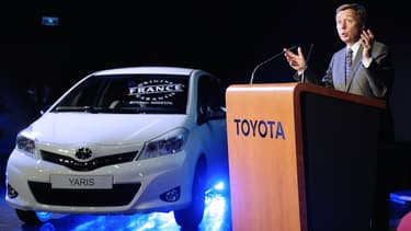 Didier Leroy, lors de la remise du label "Origine France Garantie" à la Toyota Yaris, à Valenciennes en mai 2013