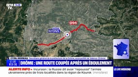 Drôme: "la passagère est toujours coincée dans le véhicule", explique Cyril Moreau, secrétaire général de la préfecture de la Drôme et sous-préfet de Valence