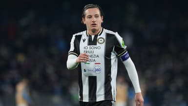 Florian Thauvin avec l'Udinese en Serie A, le 9 février 2025