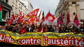 Manifestation du 1er mai 2014 contre l'austérité.