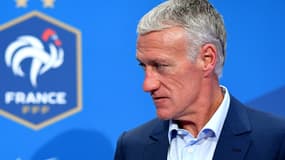 Didier Deschamps lors d'une conférence de presse, à Paris le 21 mai 2019