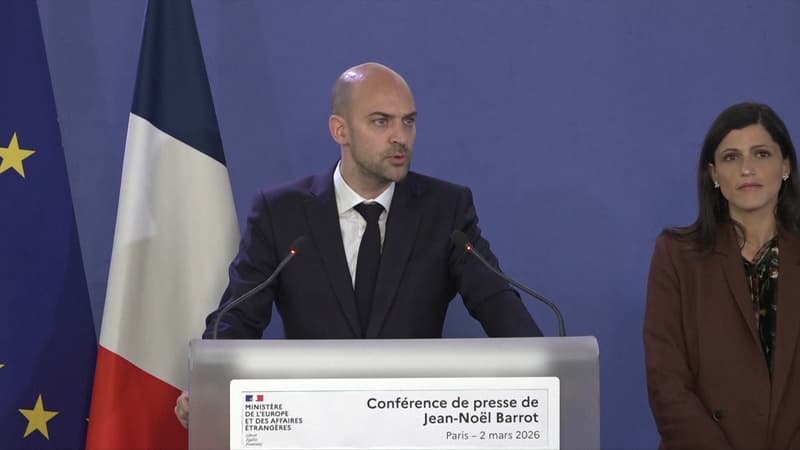 Guerre au Moyen-Orient: Jean-Noël Barrot assure qu'il n'y a "aucune victime française à déplorer" sur les près de 400.000 ressortissants présents dans la région