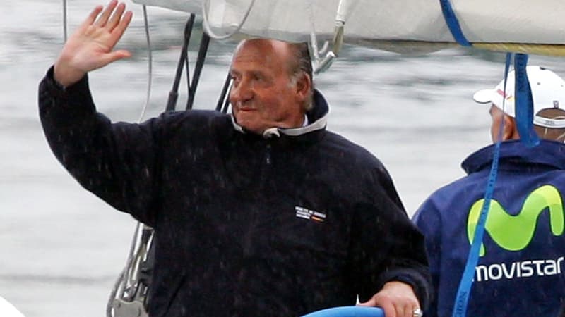 Le roi d'Espagne, Juan Carlos, lors d'une course en 2005