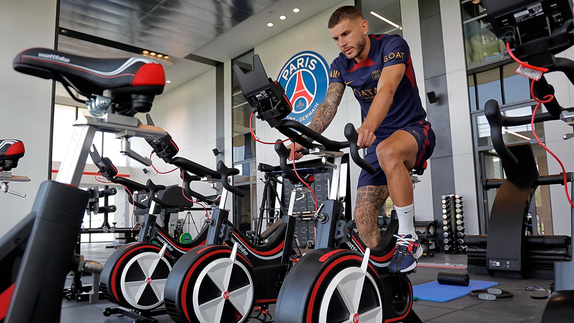 Lucas Hernandez à la reprise du PSG le 10 juillet 2023 Lucas Hernandez à la reprise du PSG le 10 juillet 2023