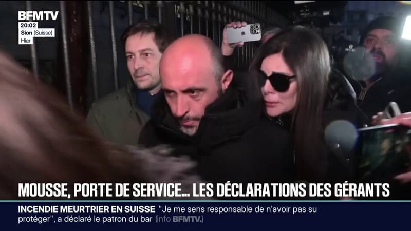 Mousse, porte de service ... Les déclarations des gérants du "Constellation" face aux enquêteurs après l'incendie à Crans-Montana