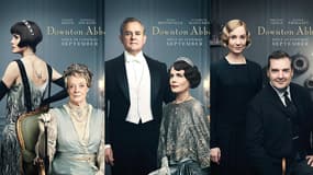 Une série d'affiches mettant en scène les principaux personnages de "Downton Abbey", le film. 