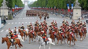 La Garde Républicaine, lors du défilé du 14 juillet 2015.