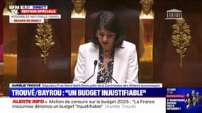 Censure du budget: "Oui il y a un budget, c'est celui de la loi spéciale" assure Aurélie Trouvé (LFI)