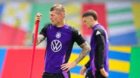 Le milieu Toni Kroos lors d'un entraînement de l'Allemagne à l'Euro, 2 juillet 2024