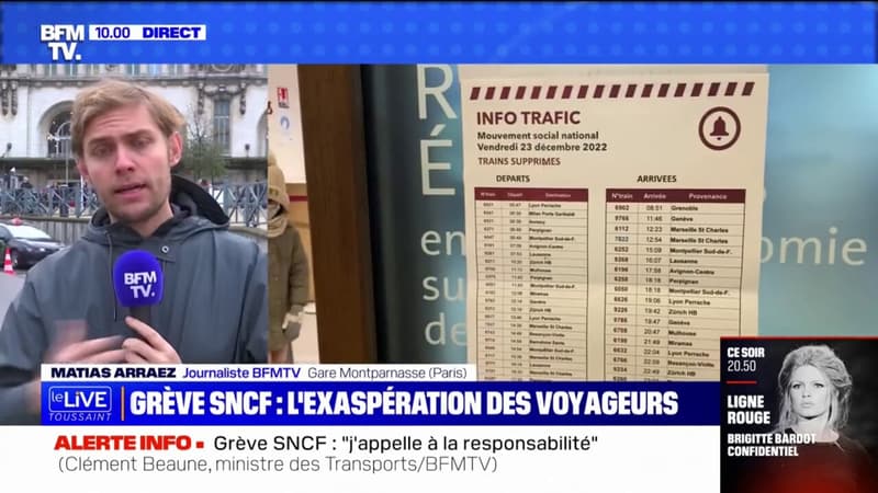 Grève SNCF: l'exaspération des voyageurs qui cherchent des solutions en gare