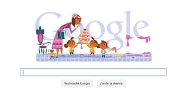 Le doodle du 26 mai rend hommage aux mamans.