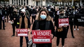 Manifestation de commerçants et restaurateurs à Lyon le 16 novembre 2020