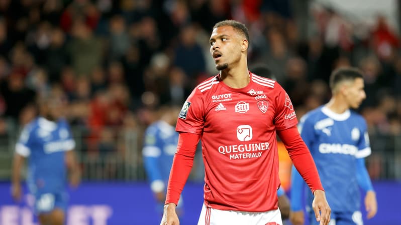 L'attaquant de Steve Mounié face à l'OM le 18 février 