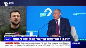 Pour Volodymyr Zelensky, la menace nucléaire agitée par Vladimir Poutine n'est que de "la rhétorique" pour "une personne qui aime tant la vie"