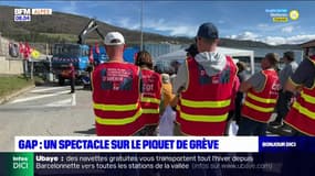 Gap: un spectacle sur le piquet de grève