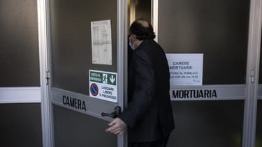 Le funérarium d'un hôpital à Saluzzo, dans le nord de l'Italie
