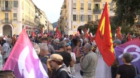 Dans le centre-ville de Nice, une partie de la gauche s'est mobilisée ce samedi 7 septembre pour manifester contre la décision du président. 