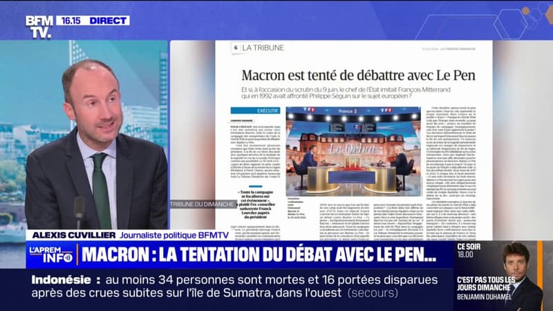 Élections européennes: l'entourage d'Emmanuel Macron confirme que le président réfléchit à un débat avec Marine Le Pen