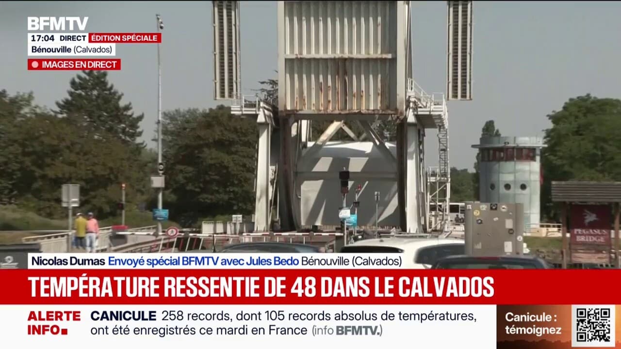 Canicule: le "Pegasus Bridge" fermé dans le Calvados à cause des fortes chaleurs