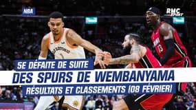 NBA : Les Spurs de Wembanyama s'inclinent à Miami et concèdent une 5e défaite de suite (résultats et classements)