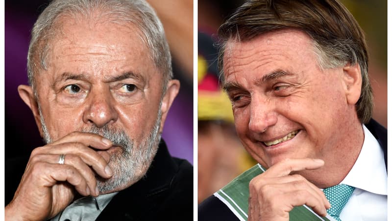 Lula (à gauche) et Jair Bolsonaro (à droite). 