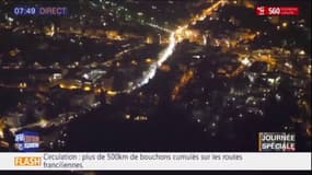 Les bouchons vus du ciel depuis l'hélicoptère BFM Paris, trafic exceptionnel en Ile-de-France