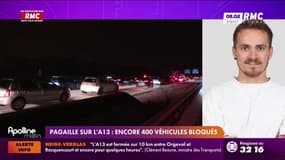 Pagaille sur l'A13 : encore 400 véhicules bloqués
