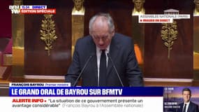 "84% des Français jugent que le gouvernement ne passera pas l'année et il m'arrive même de me demander où les 16% restants trouvent la source de leur optimisme", ironise François Bayrou 