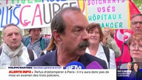 "Le président n'a qu'à écouter les soignants" déclare Philippe Martinez (CGT) depuis la manifestation des soignants