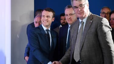 Emmanuel Macron et Jean-Paul Delevoye
