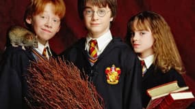 Rupert Grint, Daniel Radcliffe et Emma Watson dans le premier volet de la saga tirée des livres de J. K. Rowling.